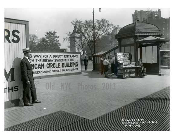 Columbus Circle Station  - Midtown -  Manhattan 1912 Old Vintage Photos and Images