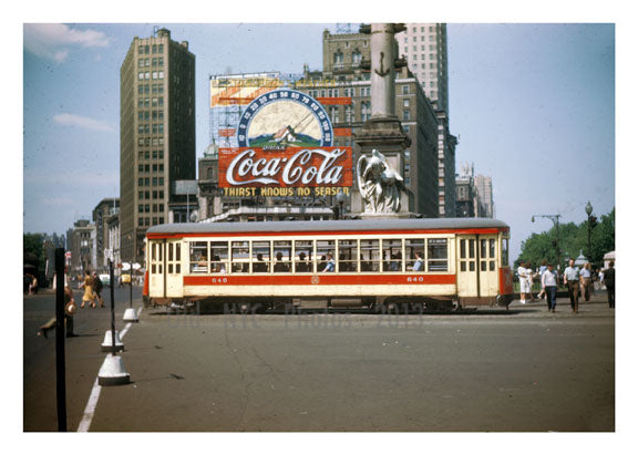 Columbus Circle - with Coca Cola Billboard Old Vintage Photos and Images