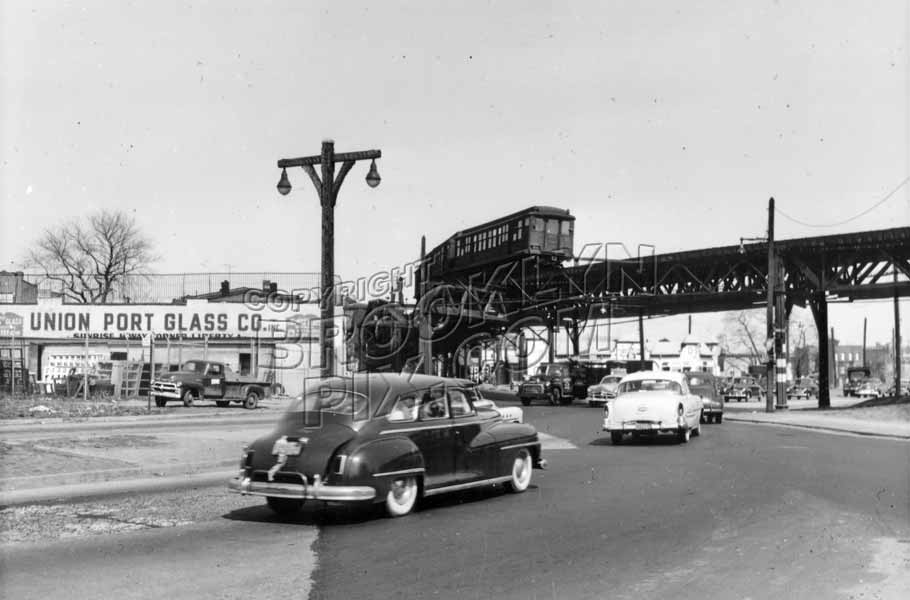 Conduit Avenue southeast at Liberty Avenue, 1956 Old Vintage Photos and Images
