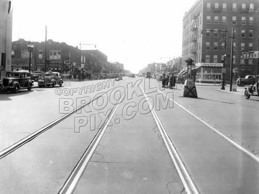 Coney Island Avenue at Avenue J, c.1940 Old Vintage Photos and Images