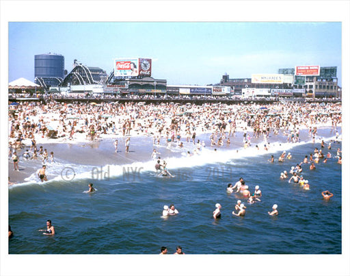 Coney Island beach scene AA Old Vintage Photos and Images