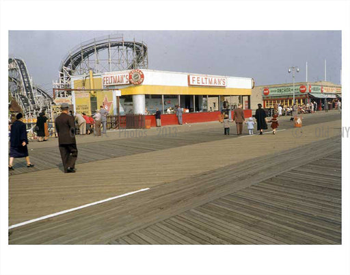 Coney Island Boardwalk 1953 Old Vintage Photos and Images