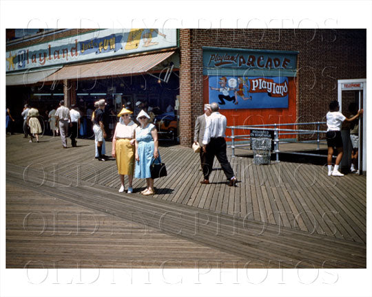 Coney Island Boardwalk 1960 Old Vintage Photos and Images