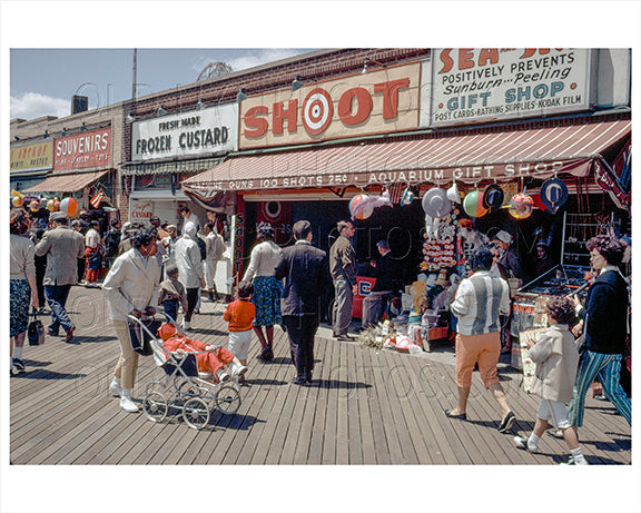 Coney Island Boardwalk 1961 Old Vintage Photos and Images