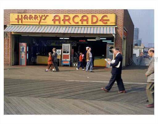 Coney Island boardwalk October 1953 Old Vintage Photos and Images