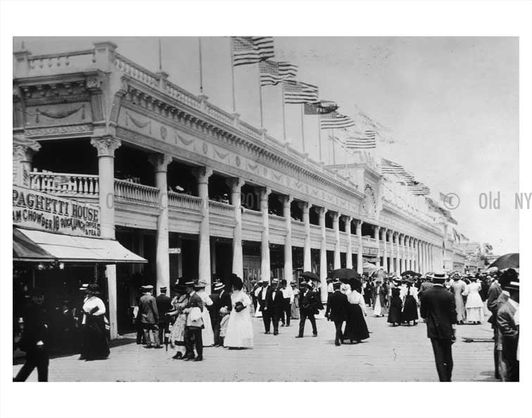 Coney Island Boardwalk Scenes Old Vintage Photos and Images