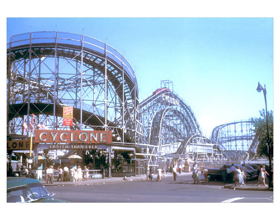 Coney Island Cyclone - 'Faster thene ever' Old Vintage Photos and Images