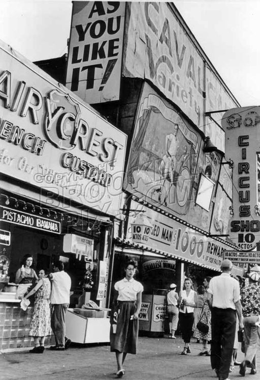 Coney Island Freak Show, early 1950s Old Vintage Photos and Images