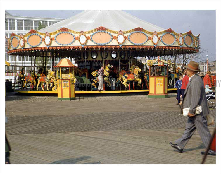 Coney Island  merry go round Old Vintage Photos and Images