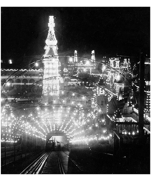 Coney Island night lights Old Vintage Photos and Images