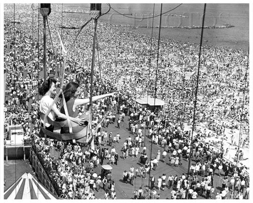 Coney Island Parachute Jump during summer Old Vintage Photos and Images