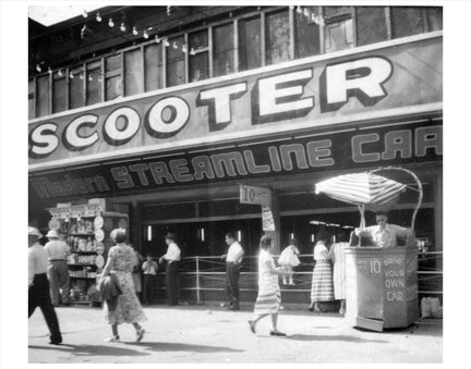 Coney Island Scooter Ride Old Vintage Photos and Images