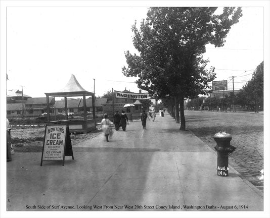 Coney Island Surf Avenue 1914 K Old Vintage Photos and Images