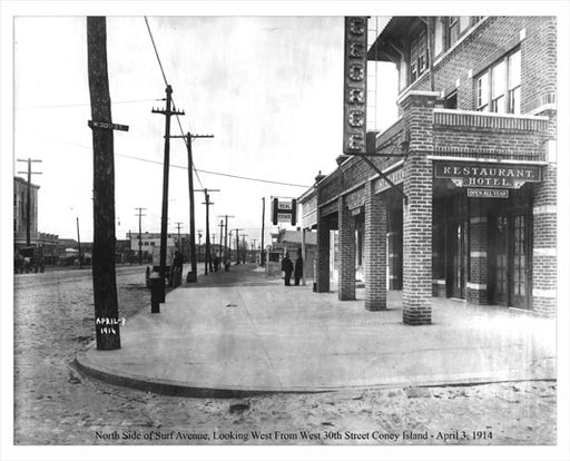Coney Island Surf Avenue 1914 AA Old Vintage Photos and Images