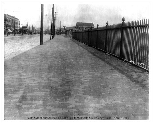 Coney Island Surf Avenue 1914 DD Old Vintage Photos and Images