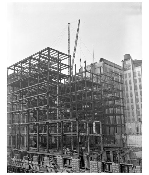 Construction of Met Life Bldg. 1955 Old Vintage Photos and Images