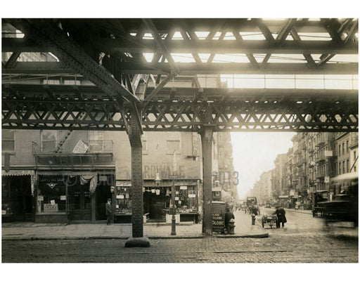 "Cooper Sq."  & 4th Street - view east at the Bowery 1915 Old Vintage Photos and Images