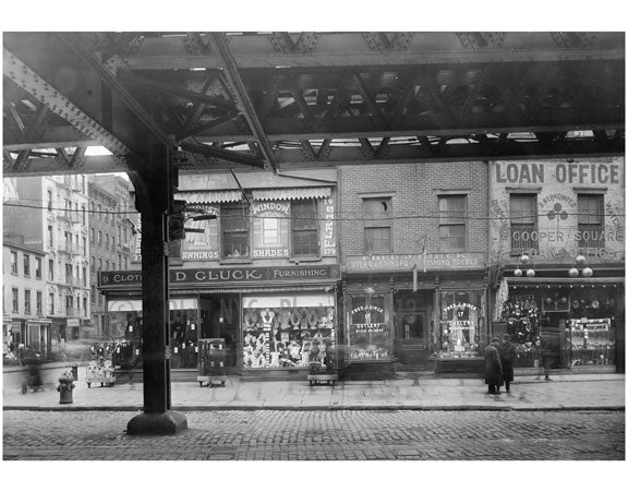 Cooper Square - east side at 5th Street 1915 Old Vintage Photos and Images