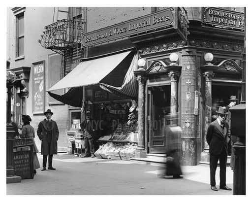 Corner of 14th Street & 6th Avenue  - Greenwich Village - Manhattan, NY 1916 B Old Vintage Photos and Images