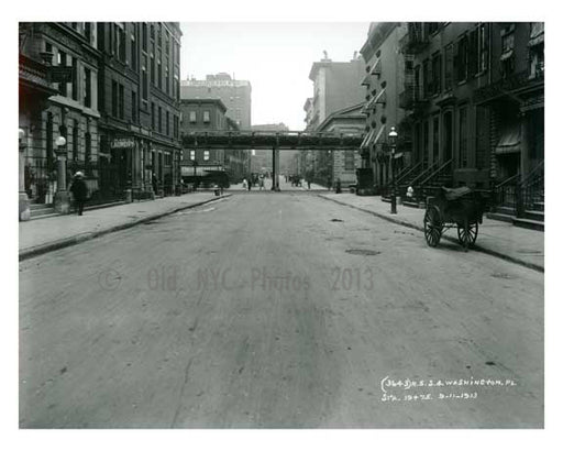 corner of  Washington Place & 6th Ave - Greenwich Village - Manhattan NYC 1913 C Old Vintage Photos and Images