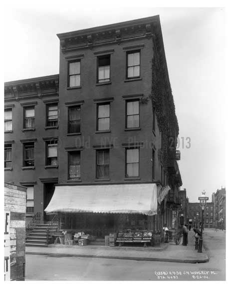 Corner Store on Waverly Place & Perry Street - Greenwich Village - Manhattan  1914 Old Vintage Photos and Images