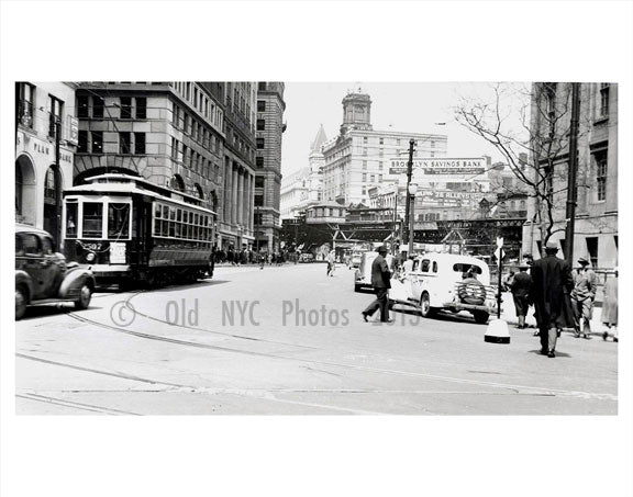 Court Street at Borough Hall - Bergen Street Line Old Vintage Photos and Images