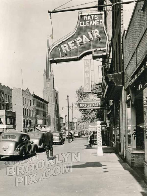 Court Street, north to Carroll Street, 1939 Old Vintage Photos and Images