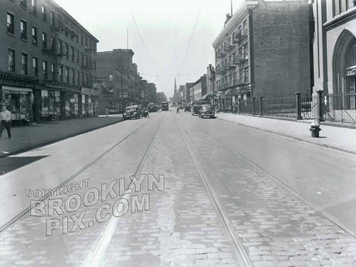 Court Street, south to Wyckoff Street, 1943 Old Vintage Photos and Images