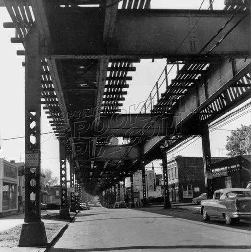 Crescent Street, looking south near Jamaica Avenue. Photo by Ron Ziel, 1959 Old Vintage Photos and Images