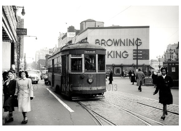 DeKalb Ave Trolley Line Old Vintage Photos and Images