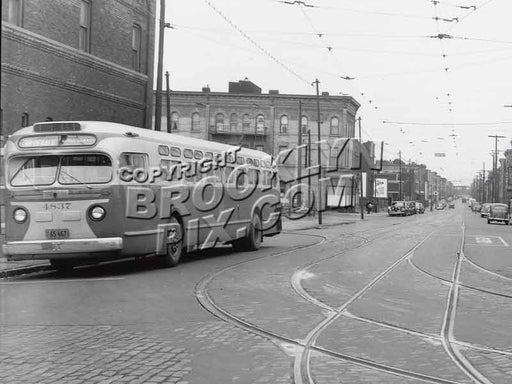 DeKalb Avenue looking south at Seneca Avenue, 1949 Old Vintage Photos and Images