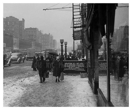 Delancey Street by subway station Old Vintage Photos and Images