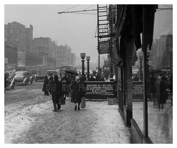 Delancey Street by subway station Old Vintage Photos and Images