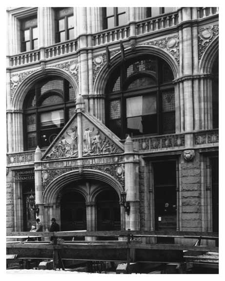 Detailed shot of the entrance to the Establishment at  4th Avenue & 27th Street Gramercy Park, Manhattan, NY 1900 Old Vintage Photos and Images