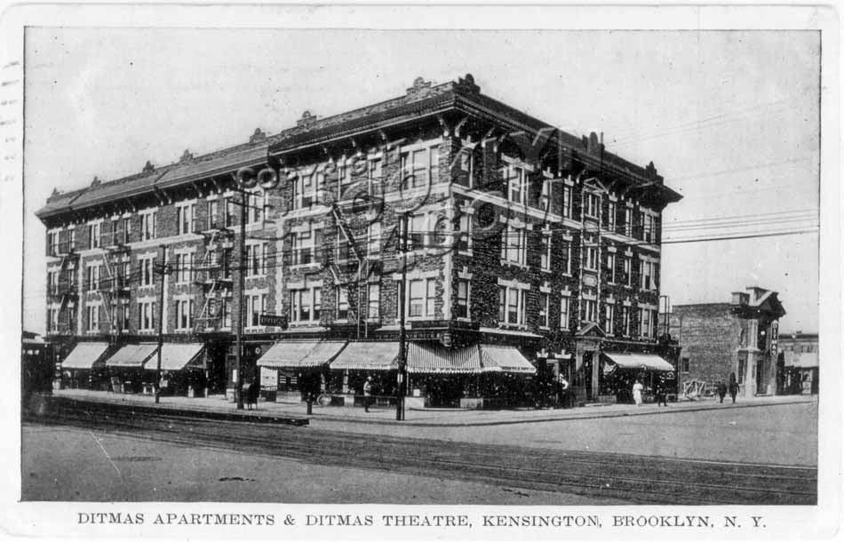 Ditmas Apartments & Ditmas Theater, 1912 Old Vintage Photos and Images