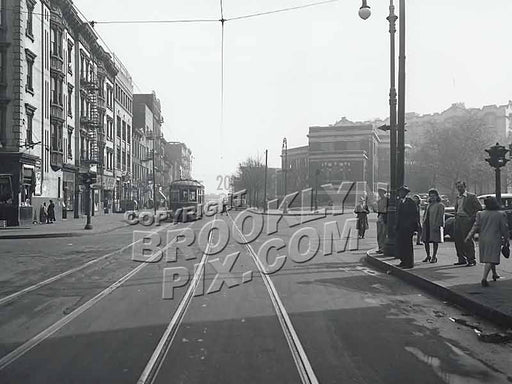 Division Avenue looking east at Marcy Avenue, 10-22-1946 Old Vintage Photos and Images