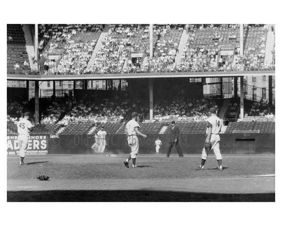 Dodgers taking the field 1957 - Ebbets Field - Brooklyn, NY
