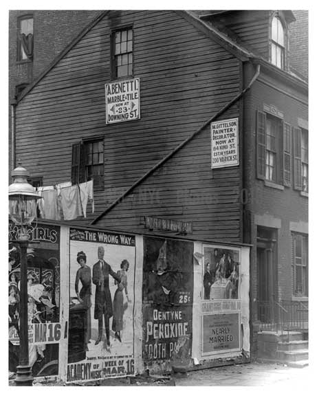 Downing Street - Greenwich Village -  Manhattan, NY 1914 B Old Vintage Photos and Images