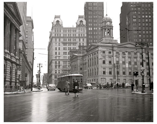 Downtown near the entrance to the Battery Tunnel Old Vintage Photos and Images