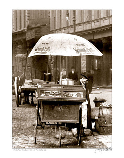 Duane Street Manhattan Pretzel Vendor 1918
