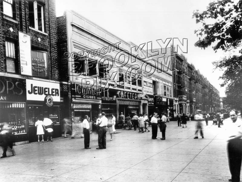 Durbrow's Cafeteria, Eastern Parkway off Utica Avenue, 1945 Old Vintage Photos and Images