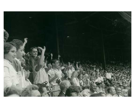 Early 1950's Brooklyn Dodgers fans at Ebbets Field