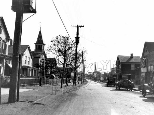 East 92nd Street (Canarsie Road), looking south from Flatlands Avenue, 1923 Old Vintage Photos and Images