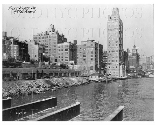 East River Drive 49th St North Manhattan NYC 1929 Old Vintage Photos and Images