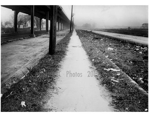 East sidewalk of Gravesend Ave looking north from Avenue T -  1922 Old Vintage Photos and Images