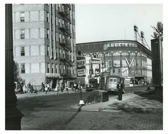 Ebbets Field view from side street before Demolition - Brooklyn NY
