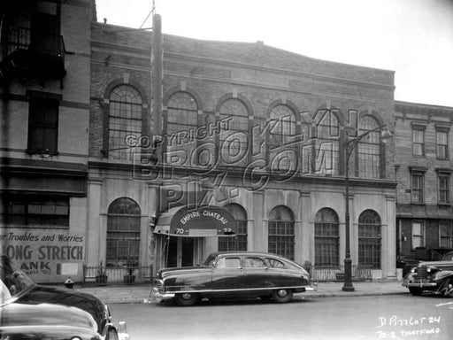 Empire Chateau, a Brownsville catering hall, 70-72 Thatford Avenue, 1953 Old Vintage Photos and Images