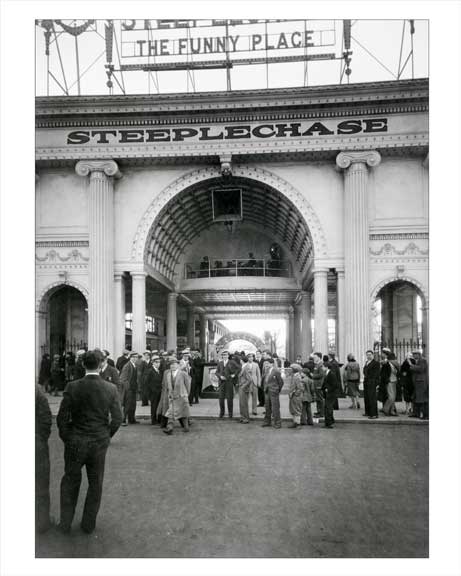Entrance to the Steeplechase at Coney Island Old Vintage Photos and Images