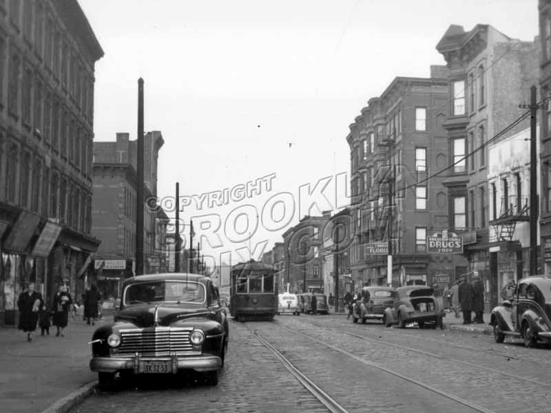 Fifth Avenue looking northeast from Carroll Street to President Street, 1948 Old Vintage Photos and Images