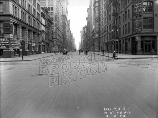 Fifth Avenue north at 14th Street, 1916 Old Vintage Photos and Images